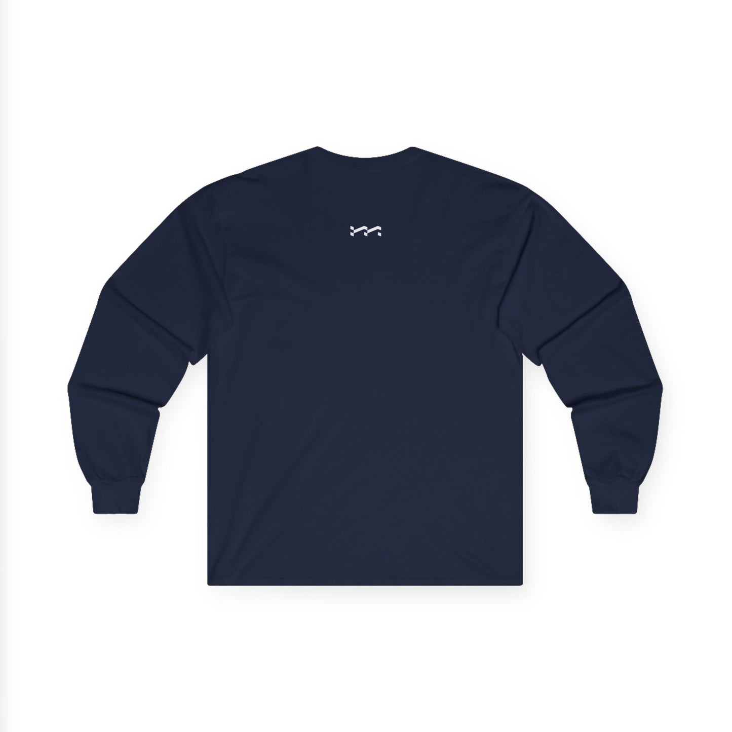 Mattycovers Minimalist Long Sleeve Tee — White Logo Cotton Shirt